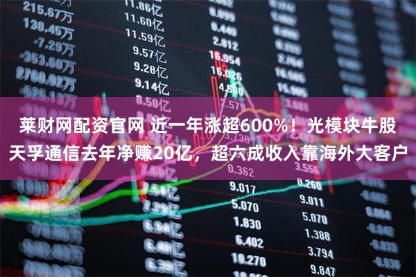 莱财网配资官网 近一年涨超600%!光模块牛股天孚通信去年净赚20亿,超六成收入靠海外大客户